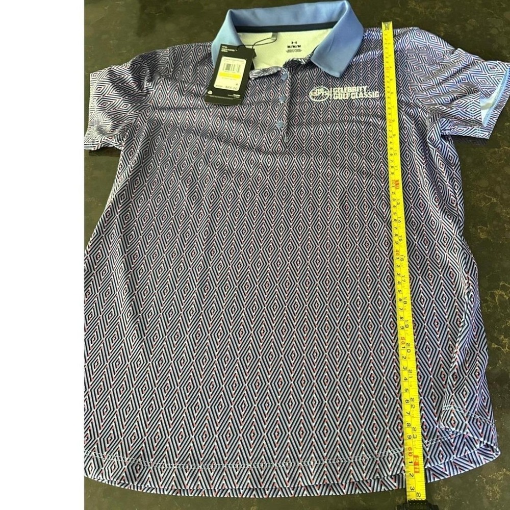Under Armour Playoff Ace Polo Womens Medium Blue Diamond ESPYS V Foundation NEW - Picture 4 of 7